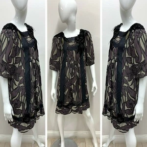 NWT BCBG MAXAZRIA RUNWAY Women's Multicolor Embellished Tunic Dress Size S - Picture 1 of 7