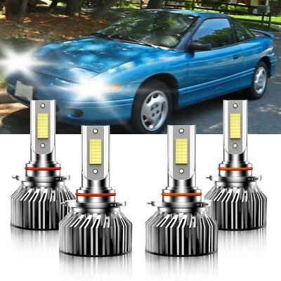 Kit de 4 bombillas LED delanteras de haz alto y bajo blanco para Saturn SC1 1993-2002 Foto 1 de 4