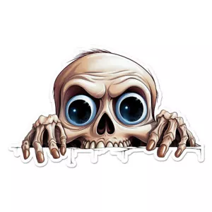 Skull Peeking, Vinyl Aufkleber Aufkleber, drinnen draußen, 3 Größen, #11988 - Bild 1 von 1