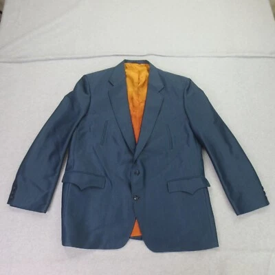 Blazer Circle S Western Para Hombres 46 Azul Dallas Vaquero Abrigo Deportivo De Colección Rockabilly Foto 1 de 4