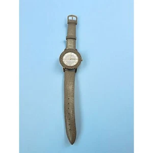 Chico's Penelope Watch Gold Tone Metallic Leather Band Rhinestones NWOT - Picture 1 of 5