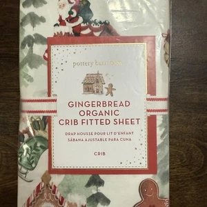 POTTERY BARN KIDS GINGERBREAD ORGANIC CRIB FITTED SHEET - Picture 1 of 7