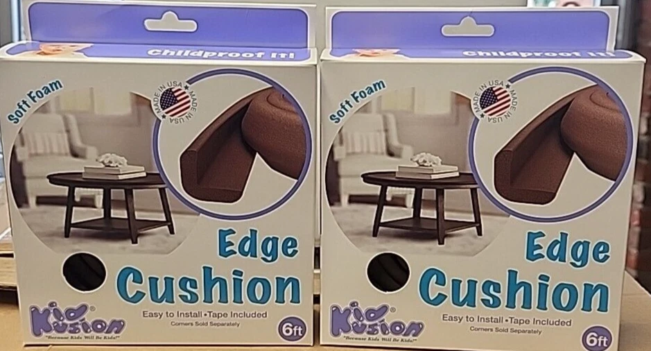 KidKusion 6 ft brown Jumbo Edge Cushion, Brown (5041) lot of 2 packs — 第 1/3 张图片