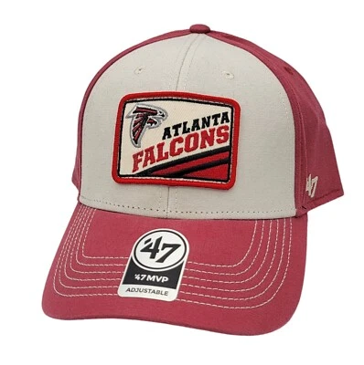 Atlanta Falcons '47 Brand Upland MVP Team Patch Two-Tone Strapback Hat Cap NEW - Image 1 of 4