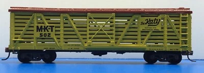 Vagón de tren de carga para ganado ganado ganado escala HO MKT 502 "The Katy" / marca Varney Foto 1 de 4
