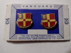 81st FIELD ARTILLERY BATTALION DUI ON VANGUARD CARD VINTAGE PAIR :KY24-9 - Picture 1 of 2