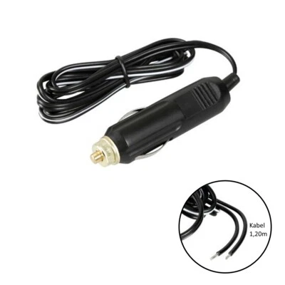Zigarettenanzünder Universal Stecker 12V / 24V KFZ Stecker Buchse mit 1,2m Kabel - Bild 1 von 3