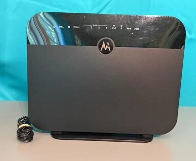 Motorola MD1600 VDSL2/ADSL2+ Modem and AC1600 WiFi Gigabit Router - Black - Image 1 of 3
