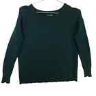 American Eagle Amazingly Soft Sweater Womens S Green Scoop Neck Knit Pullover