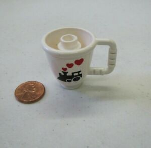 LEGO Duplo TRAIN WHITE DRINKING CUP GLASS MUG for House Dining Table Utensil