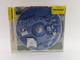 NFL 2K (Sega Dreamcast, 1999) Disc and Back Cover in case No Manual Tested