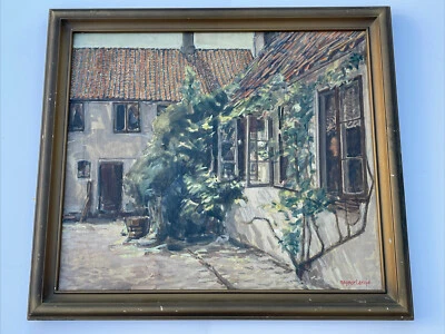 PINTURA REGNAR LANG IMPRESSIONISMO ANTIGO LISTADO ARQUITETURA RARA PAISAGEM - Imagem 1 de 4