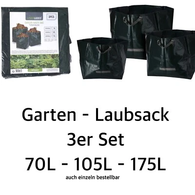 Laubsack Set 3er Set 70 / 105 / 175 L Gartensack Abfallsack Rasensack o. einzeln - Bild 1 von 4