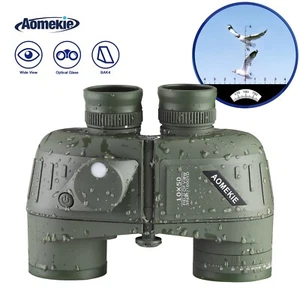 10X50 Binoculars with Rangefinder Compass Boating Military Marine Telescope Gift - Picture 1 of 11