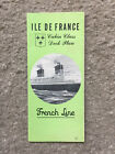 French Line - Ile de France - Cabin Class - Deck Plan - 1950's