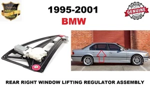 Right Side Rear Door Window Regulator Assembly For 95-01 BMW 740i,740iL,750iL - Picture 1 of 10