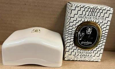 Jabón de inodoro vintage Guerlain Paris Shalimar Savon de Toilette 100 g caja abierta Foto 1 de 4