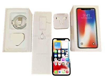 APPLE iPhone X 10 64GB 256GB Factory Unlocked all colours in Box NEW re-SEALED  - Image 1 of 4