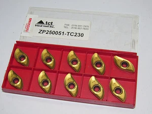 10 pcs TCT ZP250051 Grade TC230 Carbide Inserts - Picture 1 of 1