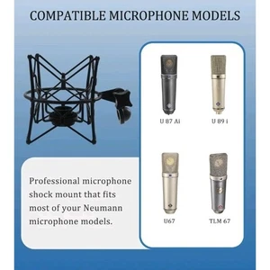 Microphone Shock Mount Anti-Vibration Mic Holder Neumann U87 Ai U89 i and TLM 67 - Picture 1 of 7