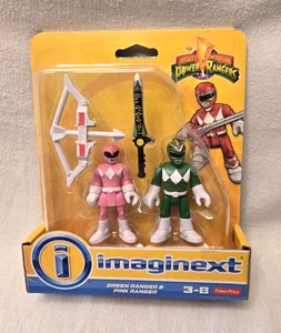Imaginext Mighty Morphin Power Rangers - Pink & Green Ranger. 2015. * NIB * - Picture 1 of 2