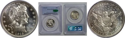 1916-D Barber Quarter   PCGS MS-65  CAC - Image 1 of 3