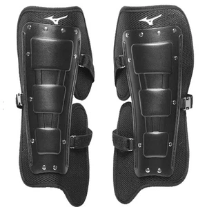 NEW MIZUNO Baseball Umpire Leg Guards Softball 1DJLU220 Black Made in Japan - Picture 1 of 3