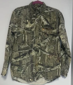 Browning Men’s Long Sleeve Button Up Camo Realtree Infinity Shirt 100% Cotton Sm - Picture 1 of 10
