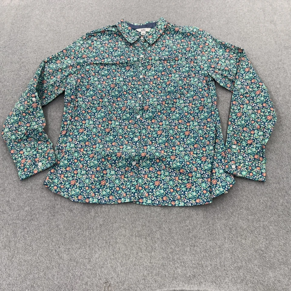 Camisa Croft & Barrow Mujer Grande Colorida Floral Ditsy Botón Delantero Manga Larga Foto 1 de 4