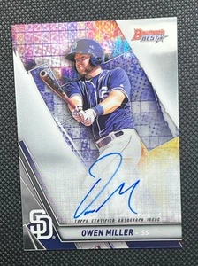 2019 Bowmans Best Owen Miller Prospect Auto B19-OM Mint  - Picture 1 of 2