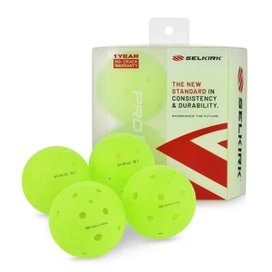 Selkirk Pro S1 Ball | Crack-Resistant | 38 Hole Outdoor Pickleball Balls | US... - Picture 1 of 7