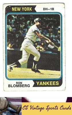 1974 Topps #117 Ron Blomberg LOW GRADE/FILLER - Image 1 of 2
