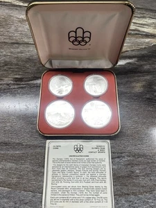 1976 Royal Canadian Mint RCM Montreal Olympics Sterling .925 silver 4 coin set - Picture 1 of 5