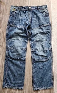 BiLT IRON WORKERS Kevlar Lined Motorcycle Jeans Mens 38x31 Protective Denim EUC - Picture 1 of 12