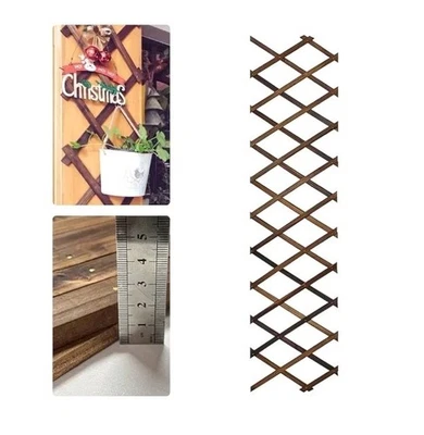 Expandable Pine Lattice Plant Support Adjustable Climbing Fence for Vines 2 Pcs - Image 1 of 4