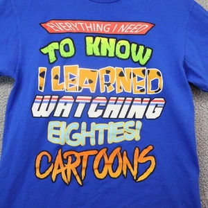 Camisa Hombre Mediana Años 80 Dibujos Animados Divertida Retro De Colección Azul Retro GI TMNT - Imagen 1 de 5