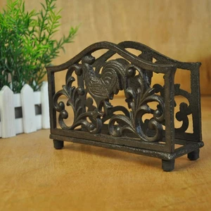 Hollow Iron Tissue Holder Desktop Napkin Serviette Holder Tissue - Picture 1 of 11