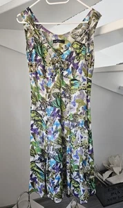 Marc Cain Kleid 100% Seide bunt mit Schmetterlingen Gr.N4 / 38-40 - Bild 1 von 5