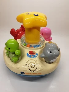 Vintage Vtech SPIN & LEARN TOP mit Meerestieren getestet/funktionstüchtig - Bild 1 von 12