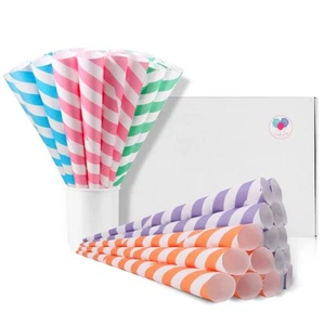 Premium Cotton Candy Cones 100 Pack Carnival Theme - Multicolor Cotton Candy ... - Picture 1 of 7