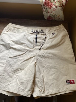 VICTORINOX Board-shorts XL Mens Swim Trunks Mesh Lined Khaki - Image 1 of 4