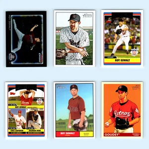 Roy Oswalt Lote 6 Tarjetas de Béisbol 2010 Bowman Cromo Houston Astros Set Colección - Imagen 1 de 8