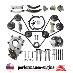 For 3.0L 3.6L EQUINOX CTS SRX TIMING CHAIN KIT OIL WATER PUMP+ 4X VVT CAM PHASER - Picture 1 of 8