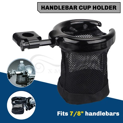 Portavasos de manillar de 22 mm 7/8" malla negra para Kawasaki Yamaha FZ1 FZR600R Foto 1 de 4