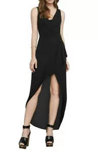Neu BCBG MaxAzria Tobyn asymmetrisch drapiertes Kleid schwarz XXS-Small 198 $ - Bild 1 von 12