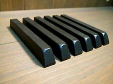 Piano sharps...  Piano keys...  Wood core Plastic Replacement ( 6) Black