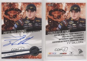 2014 Press Pass Signings /50 Ty Dillon #PPS-TD Auto