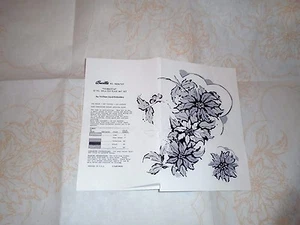 60s Bucilla 12 pc Place Mat Set Nyla-Tex POINSSETIA Tri-Chem Liquid Embroidery - Picture 1 of 3