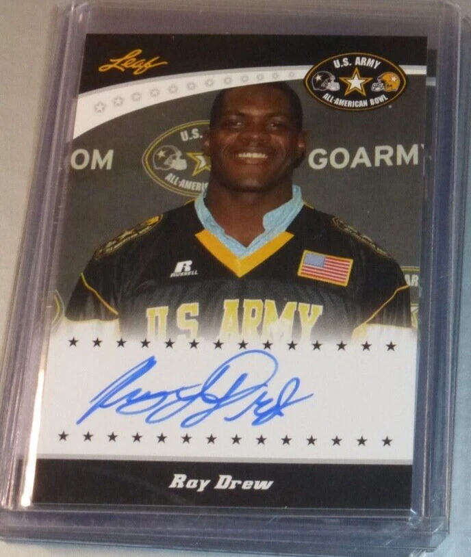 2011 Leaf US Army All American Bowl ~ Ray Drew Auto Signed Autograph Tour - Image 1 of 1