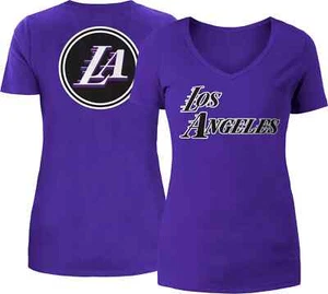 Camiseta Los Angeles Lakers New Era para Mujer 2022/23 Edición Ciudad Escote en V - Púrpura - Imagen 1 de 1